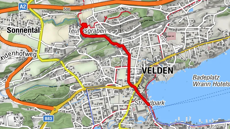 Slow Trail Yoga Path (Start at Velden boat dock)