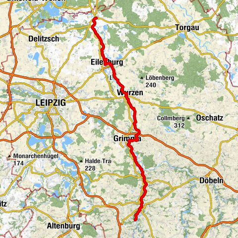 Muldental hiking trail from Rochlitz to Bad Düben