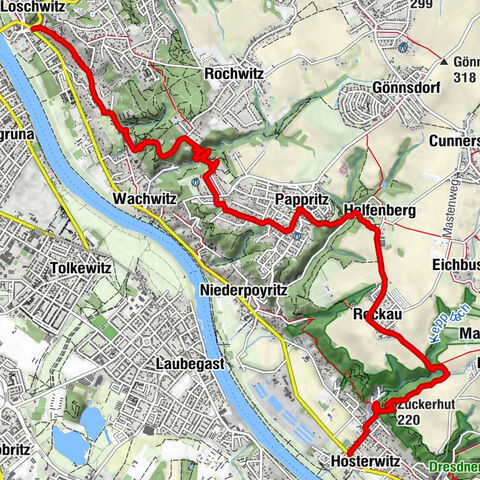 Wandern auf den Elbhängen