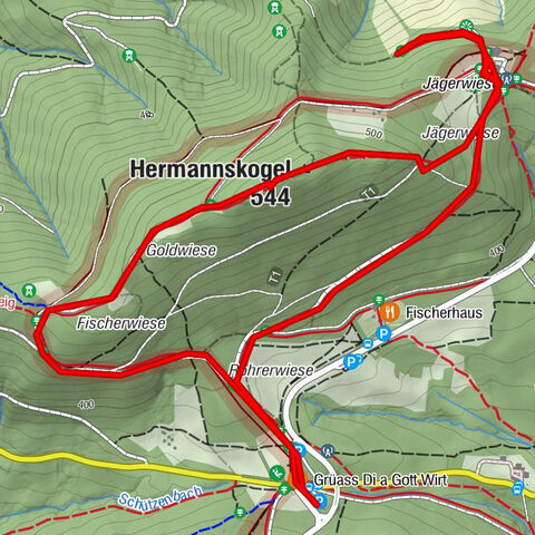 Hermannskogel mit Habsburger Warte und Agnesbrünnl
