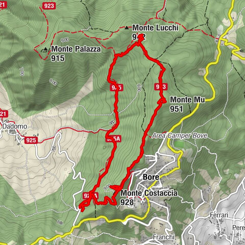 Bocchetta di Settesorelle - Monte Mù - Monte Costaccia - Bocchetta di Settesorelle, Italia