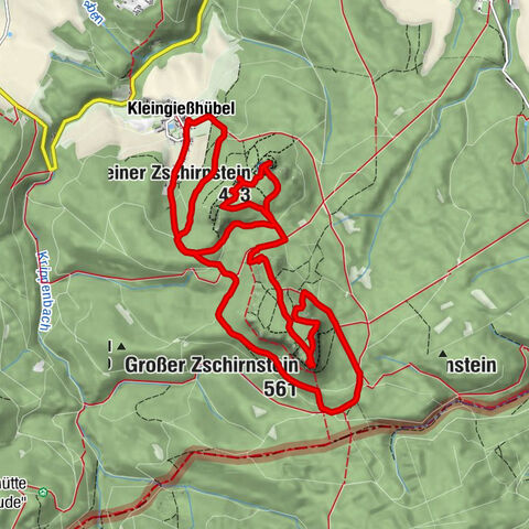 Wanderung von Kleingießhübel über den kleinen und großen Zschirnstein.