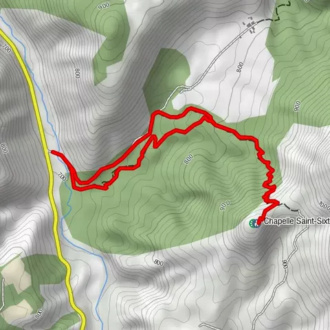 Chapelle Saint Sixte par le sentier botanique