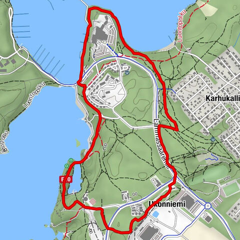 Ukonniemen maastopyöräilyreitti, Imatra