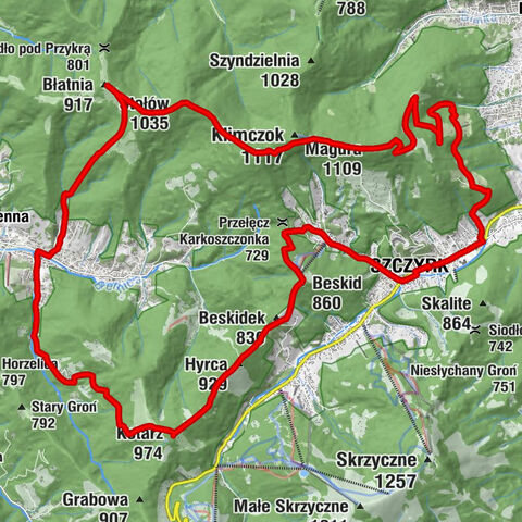 Nr.13 Szczyrk,Magura,Klimczok,Blatnia,Brenna,Kotarz,Beskid Arena,Chata Wuja Toma,Szczyrk