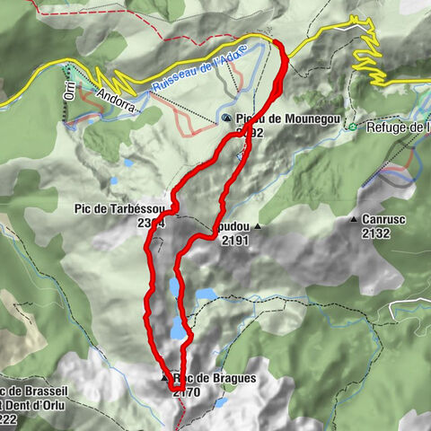 Pic de Tarbesou - Carena Runde - Etang Noir et Blue