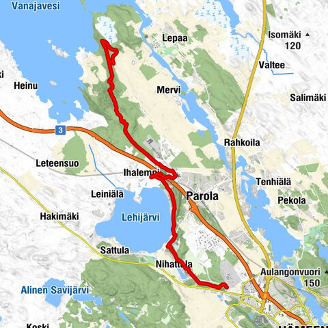 Hämeen Ilvesreitti Hattula 37.7 km