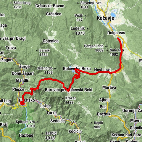 Kočevje cycling trail; DAY 1