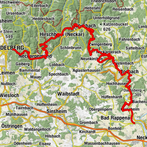 Auf dem Neckarsteig von Heidelberg nach Bad Wimpfen