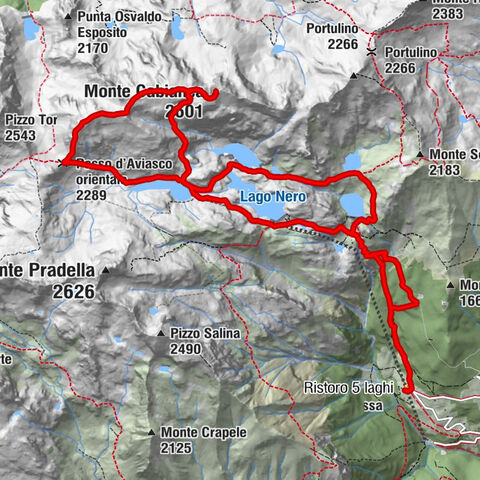 Ristoro cinque laghi - Monte Cabianca - Monte Val Rossa - Monte dei Frati