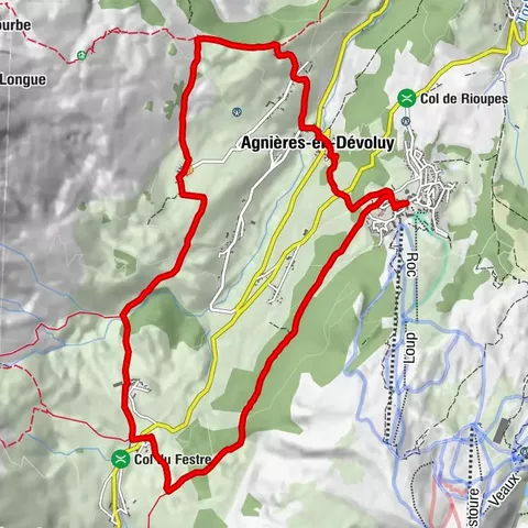 Le col du Festre depuis La Joue du Loup