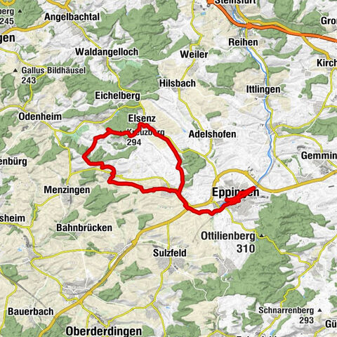 Eppingen-Elsenz-Kapelle ( Tiefenb.)-Landshsn.-Eppingen