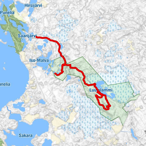 Ilvesreitti vaellus + yöpyminen Komionlammen telttailualueella