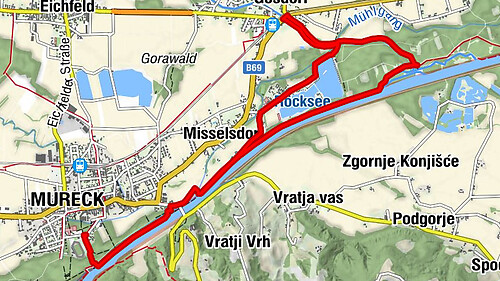 Von Mureck entlang der Auen zur Schiffsmühle und zum Murturm