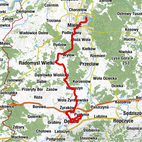 Mielec Łączki Brzeskie Nagoszyn Bobrowa Zawierzbie Dębica
