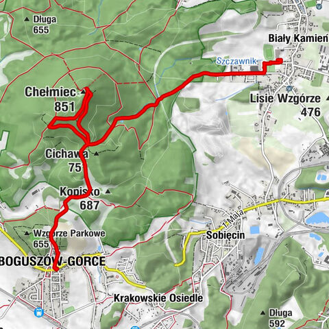 Wałbrzych - Chełmiec - Chełmiec Mały - Boguszów