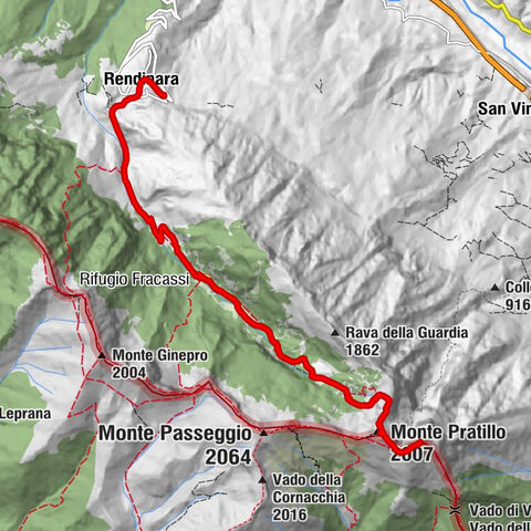 Rendinara - Pizzo Deta - Monte Pratillo - Rifugio Fracassi