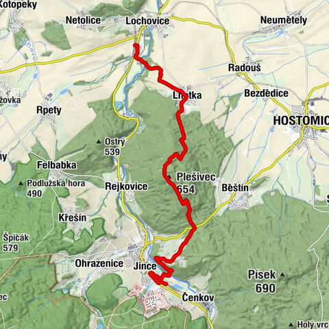 Jince - Plešivec - Lochovice