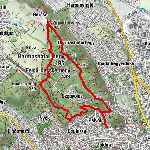 Pál-völgyi-barlang - Vihar-hegy - Hármashatár-hegy - Budapest