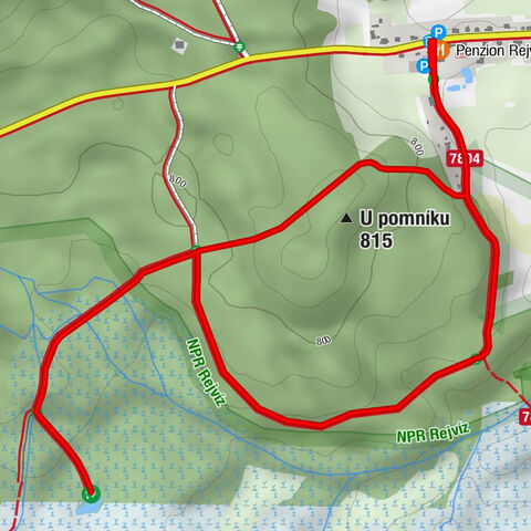 Penzion Rejvíz (Noskova chata) - U pomníku