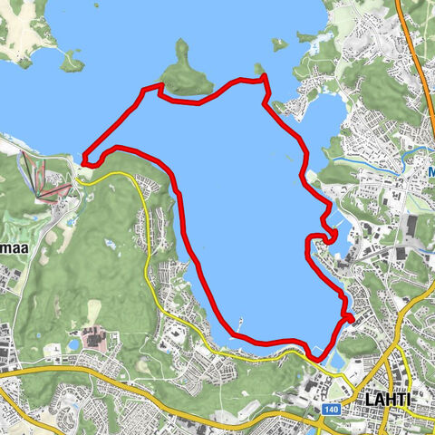 Lake Vesijärvi scenery - paddling route from Lahti's Kahvisaari, Lahti