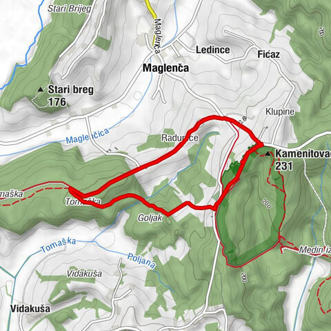 Planinarski dom Kamenitovac - Kamenitovac - Maglenča - Izletište "Stara kuća"