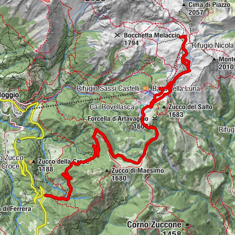 Culmine San Pietro - rifugio Cazzaniga Merlin