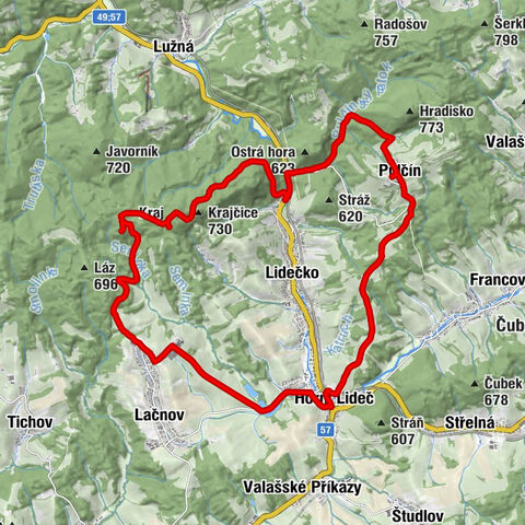 Trampská hospoda Pulčín (u Willyho) - Vrátnica - Krajčice - Motorest Čertovy skály