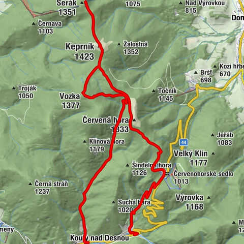 Domašov u Jeseníka - Keprník - Vozka - Kouty nad Desnou