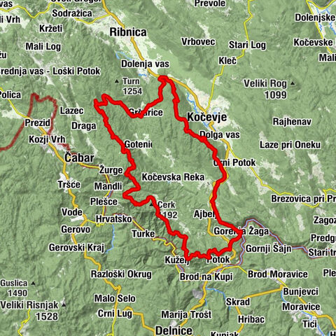 Long Kočevje mountain trail