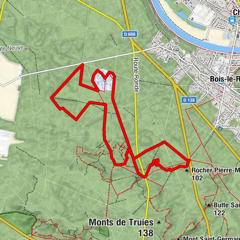Fontainebleau - Carrefour de l'Épine Foreuse - Carrefour des Vieux Rayons - Rocher Pierre-Margot