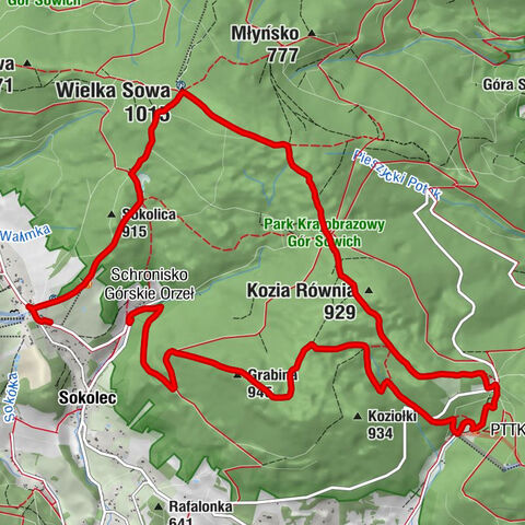 Sokolec - Grabina - Wielka Sowa - Karczma Pod Sową