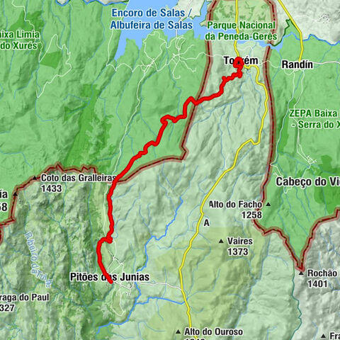 Tourém - Alto do Padinho - Albergue do Pisco - Pitões das Junias