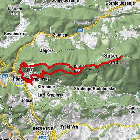 Podgora Krapinska - Sušec - Gorjak - Slon