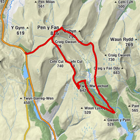Glyn Tarell - Corn Du - Pen y Fan - Cefn Cul