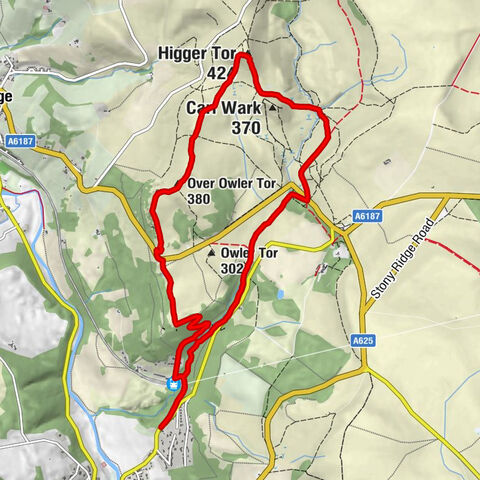 Sheffield - Higger Tor - Over Owler Tor - Grindleford