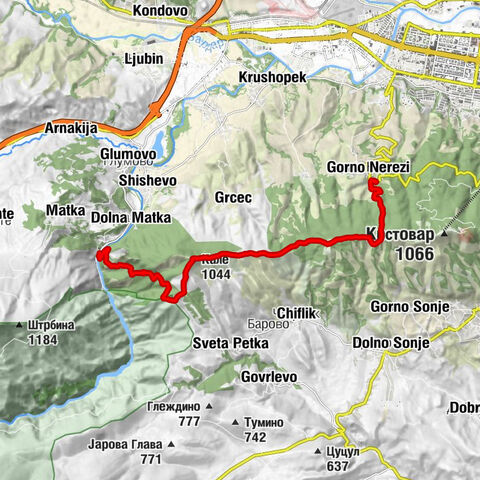 Манастирска пештера - Кале - Горно Нерези
