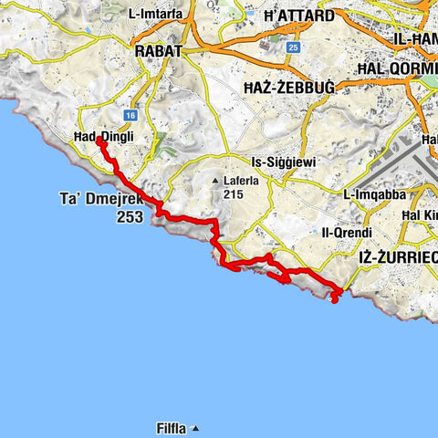 Ħad-Dingli - Ta’ Dmejrek - Ta' Rita Lapsi View - Wied iż-Żurrieq