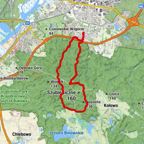 Bukowe - Bukowiec - Przełęcz Trzech Braci - Uroczysko Szwedzki Młyn