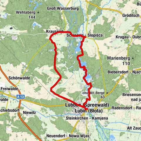 Lübben (Spreewald) - Lubin (Błota) - Schlepzig - Slopišća - Krausnick - Dorfkirche Groß Lubolz