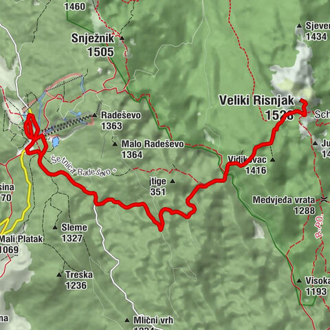 Veliki Risnjak - Schlosserov dom - Planinarski dom "Sušak" - Primorsko-goranska županija