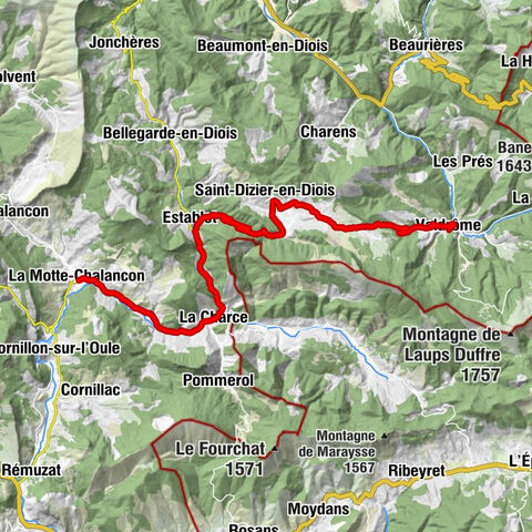 La Motte-Chalancon - Rottier - La Charce - Valdrôme