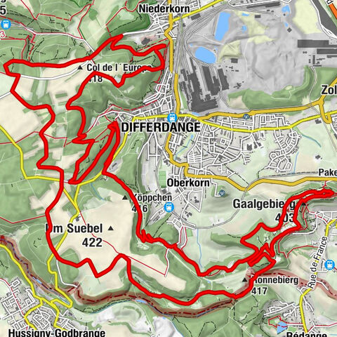 op der Keppchen - Col de l´Europe - Ronnebierg - Metzerbierg