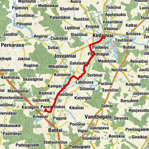 Senamiestis - Kėdainiai - Panevėžiuko Nukryžiuotojo Jėzaus bažnyčia - Babtų seniūnija