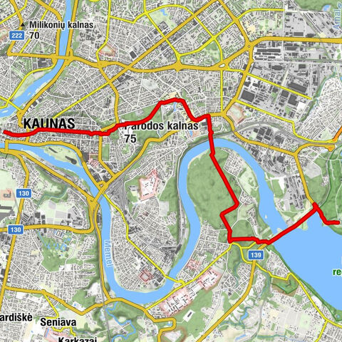 Senamiestis - Kauno Šv. arkangelo Mykolo (Įgulos) bažnyčia - Parodos kalnas - Pažaislis