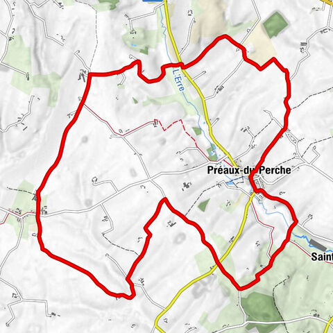 Préaux-du-Perche - Le Bourg - Les Tilleuls - Les Chardons - Église Saint-Germain