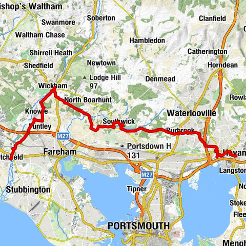 Titchfield - Saint Peter's Church - Fiddlers Green - St. Faith's Church, Havant
