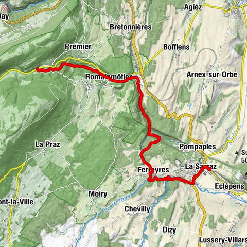 Nidau - Abbatiale de Romainmôtier - Ligne de partage des eaux Rhône/Rhin - Le Casino