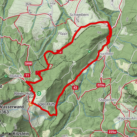 Schweibern - Lagler Hütte - Deindlhütte - Ölbergkapelle