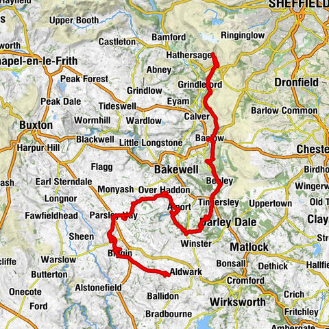 Carl Wark - Higger Tor - Stanton Moor - Minninglow Hill